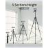 Jmary KP-2274 Horizontal Axis Multi-Functional Professional Tripod 1.67M - Black